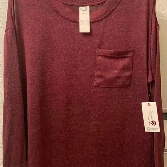Burgundy super soft knit fabric sleep shirt NEW (medium) - Picture 1 of 1